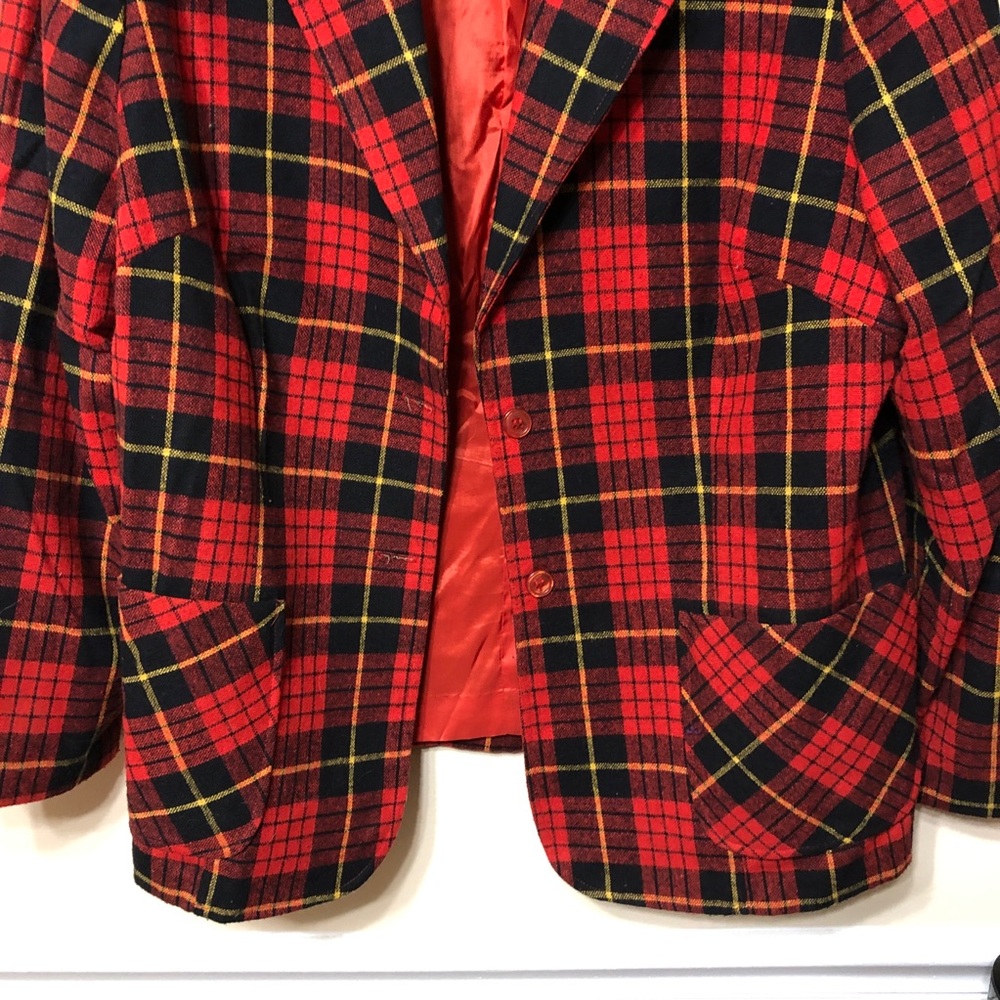 Vintage plaid blazer - Picture 3 of 8